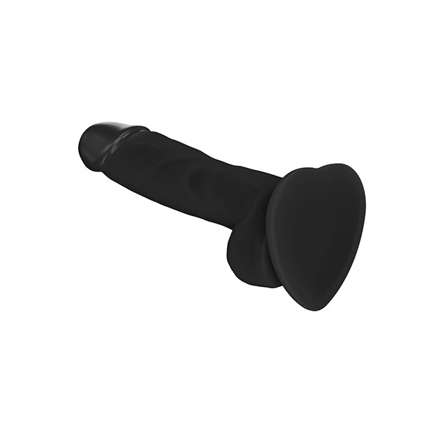 Strap-On-Me - Soft Realistic Dildo Black L - 19 cm