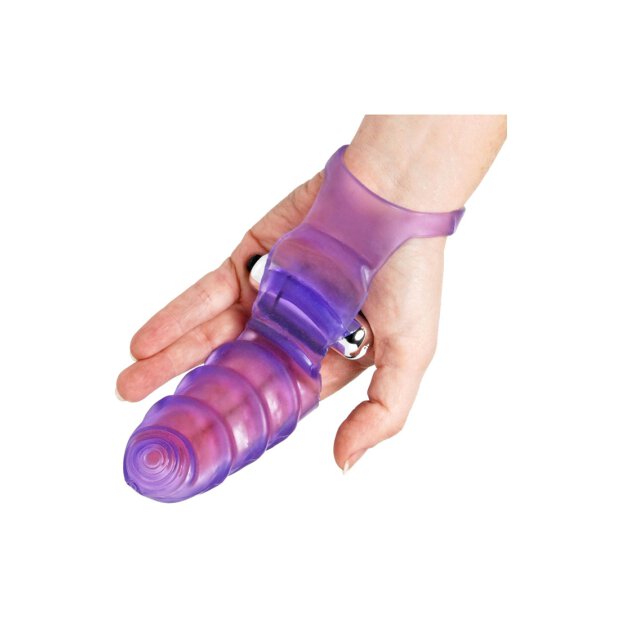 Frisky Doppel Finger Banger Vibrierender G-Punkt Handschuh lila