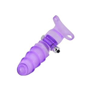 Frisky Double Finger Banger Vibrating G-Spot Glove purple