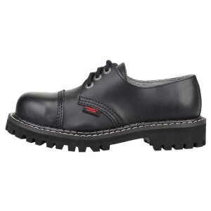 OUTLET Angry Itch 03-Loch Leder Schuhe Schwarz...