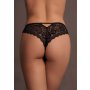 ClaireElastic Lace Brief with Golden Details Black OS