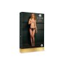 Milou Elastic Mash Brief with Open Crotch and Golden Details Black OS