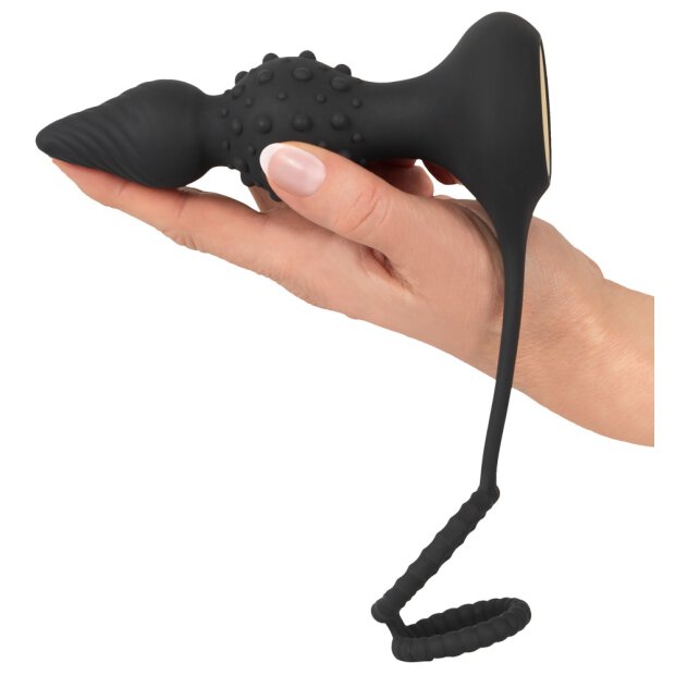Rebel RC butt plug with Cock & Ball Rings