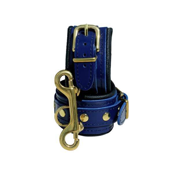 Blue Leather Handcuff