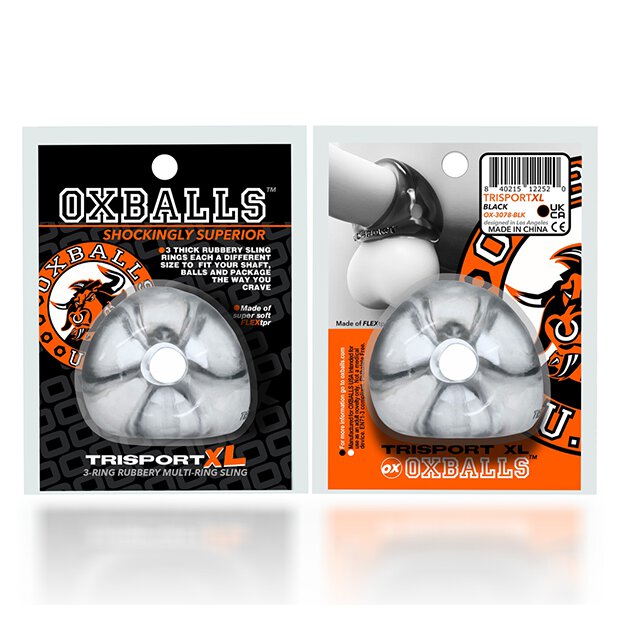 Oxballs - Tri-Sport XL Thicker 3-Ring Sling Clear