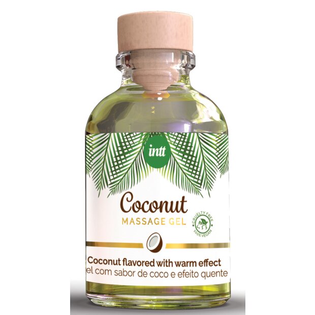 intt Massage Gel Coconut Vegan Glass Bottle 30ml