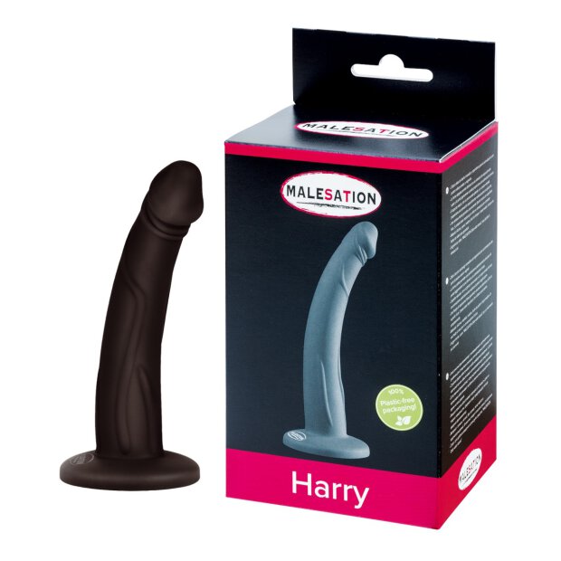 MALESATION Harry Dildo Black - 14,5 cm
