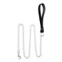 XX-DREAMSTOYS Kettenleine mit Lederhandlauf schwarz