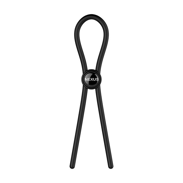 Nexus Forge Single Adjustable Lasso Silicone Cock Ring Black