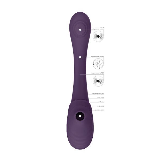Mirai - Double Ended Pulse Wave & Air Wave Bendable Vibrator