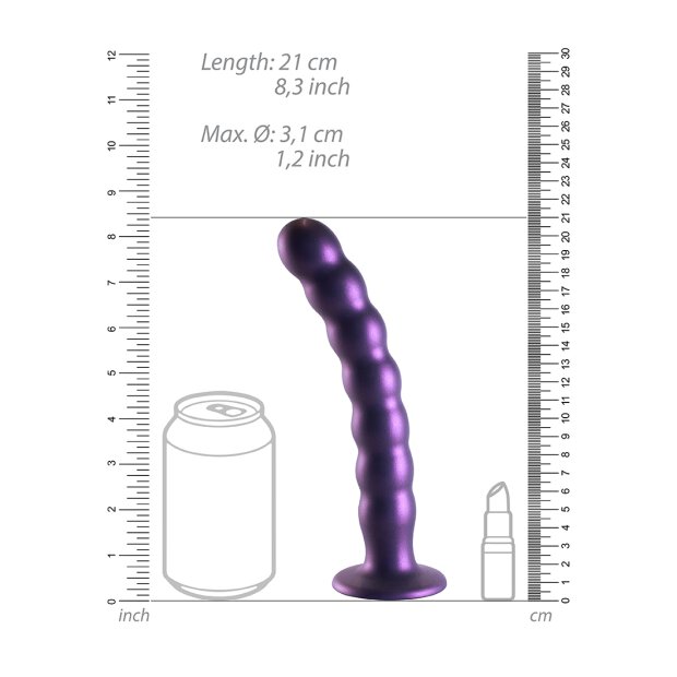 Shots Ouch! Beaded Silicone G-Spot Dildo - 8 / 20,5 cm