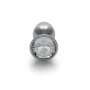 Shots Ouch! Round gemstone anal plug silver small 2.7 cm