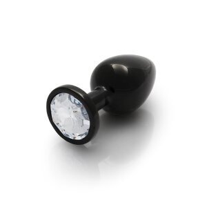 Shots Ouch! Runder Edelstein Anal Plug Schwarz Silber...