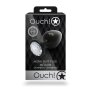 Shots Ouch! Runder Edelstein Anal Plug Schwarz Silber mittel 3,4 cm
