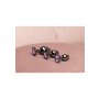 Shots Ouch! Herz Edelstein Anal Plug Schwarz Lila mittel 3,4 cm