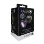 Shots Ouch! Herz Edelstein Anal Plug Schwarz Lila mittel 3,4 cm