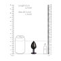 Shots Ouch! Herz Edelstein Anal Plug Schwarz Lila mittel 3,4 cm