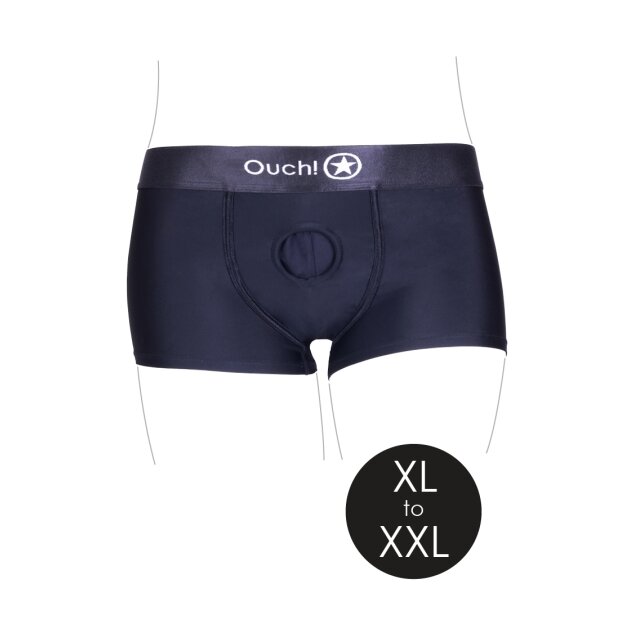 Shots Ouch! Vibrating strap-on boxer shorts XL/XXL