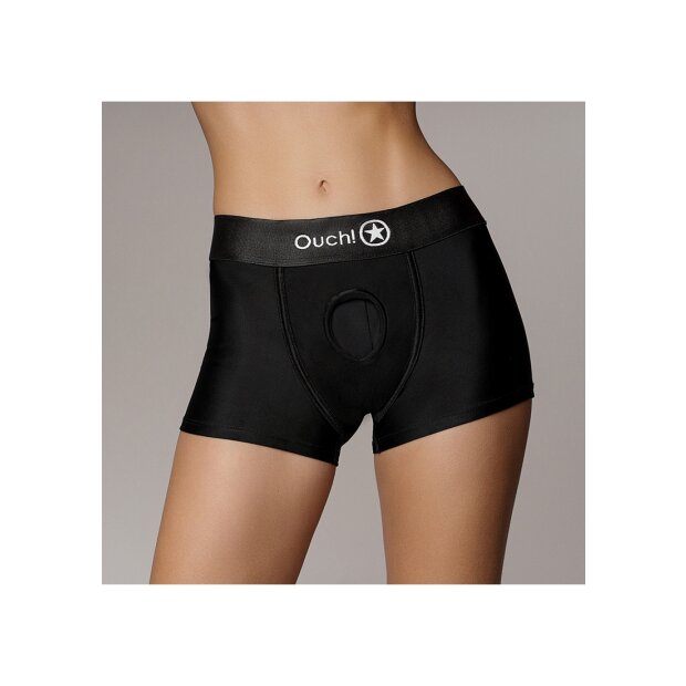 Shots Ouch! Vibrierende Strap-on Boxershorts XS/S