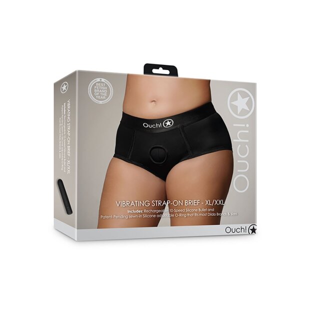 Shots Ouch! Vibrating strap-on briefs XL/XXL