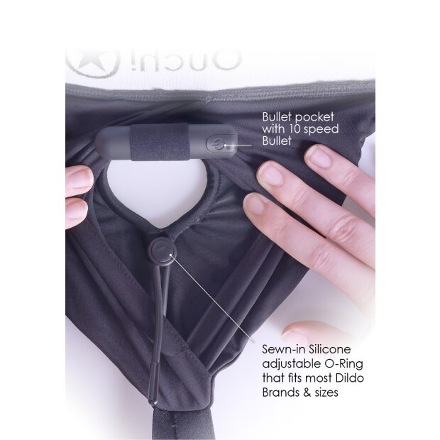 Shots Ouch! Vibrating strap-on underpants XS/S
