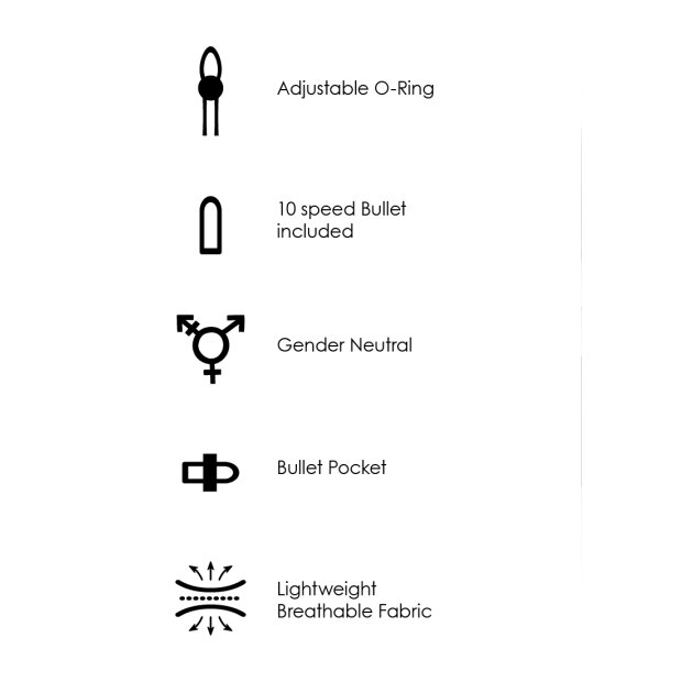 Shots Ouch! Vibrating Strap-on Hipster XS/S