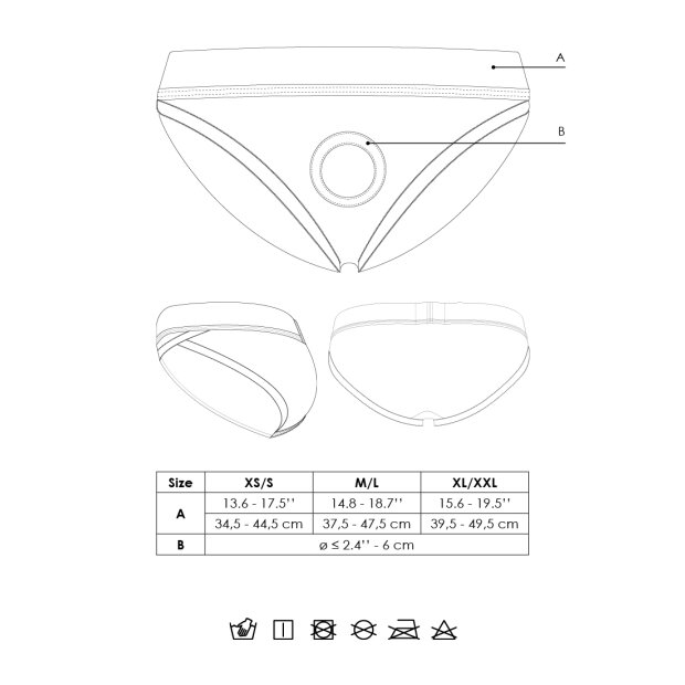 Shots Ouch! Vibrating Strap-on Hipster XS/S