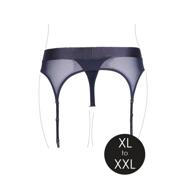 Shots Ouch! Vibrating strap on thong with adjustable garter belt XL/XXL