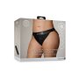 Shots Ouch! Vibrating open strap-on with buckles at the back XL/XXL