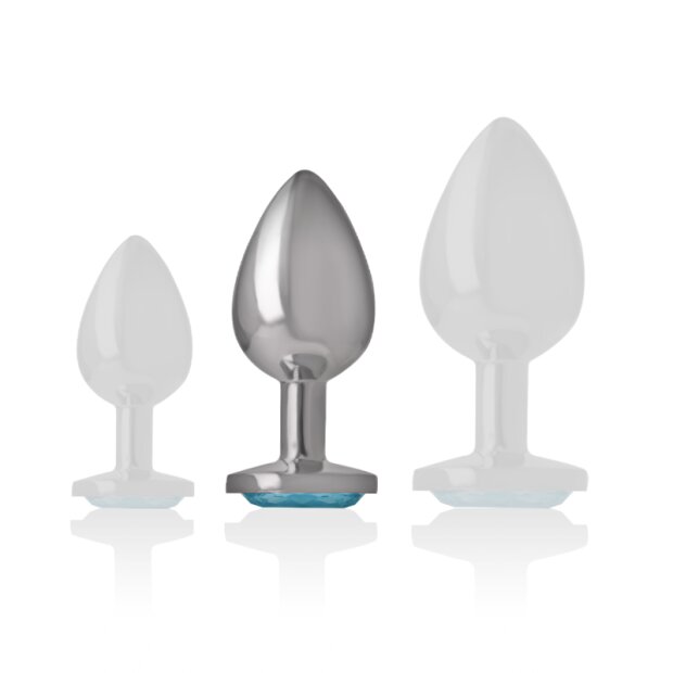 Intense Metall Analplug Größe M Blau