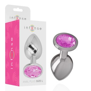 Intense Metall Analplug Größe M Pink