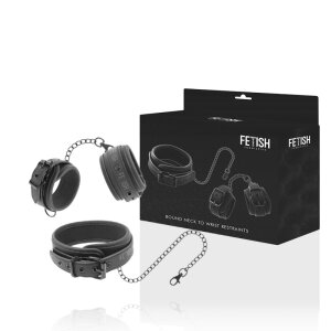 Fetish Submissive Collar And Wrist Cuffs Vegan Leather
