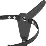 Fetish Submissive Silicone Strap-On Vibrator Black 15 cm