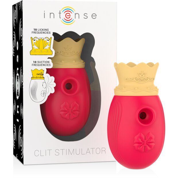Intense Clit Stimulator 10 Licking And Suction Frequencies Red
