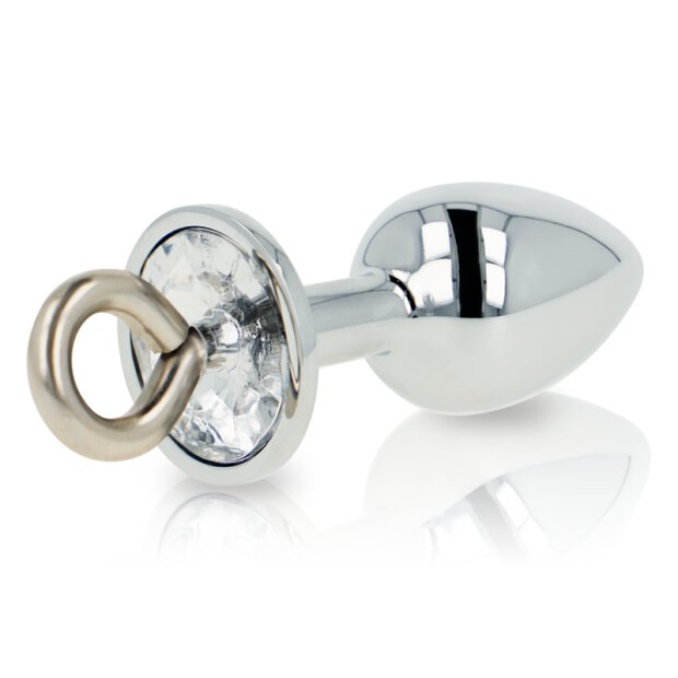 Plug anal Ohmama avec anneau - cristal transparent
