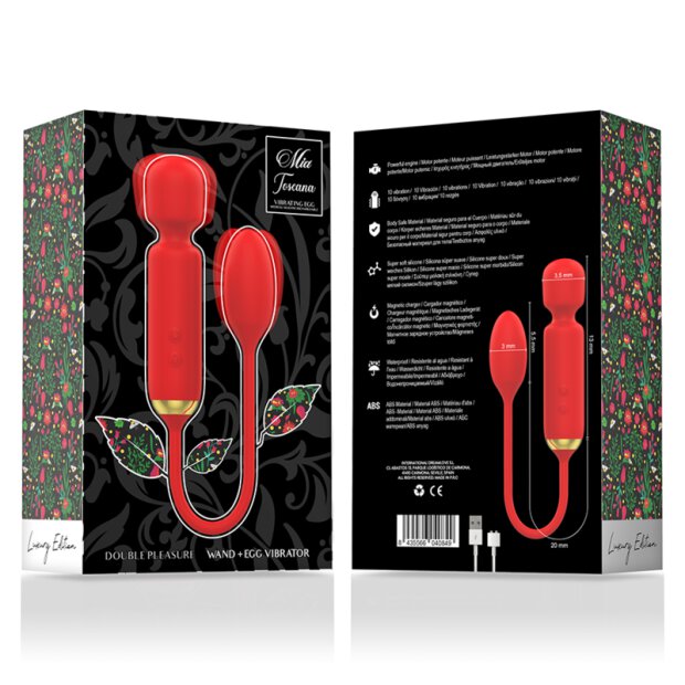 Mia Toscana Double Pleasure Wand + Egg Vibrator