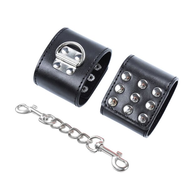 OHMAMA menottes avec rivets chaîne en argent