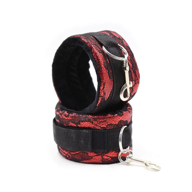 OHMAMA Handgelenk fesseln mit Samt und Spitze