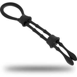 OHMAMA Silicone cable penis and testicle loop black