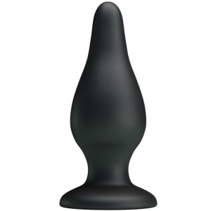 Pretty Love Silikon Anal Plug mit Saugnapf schwarz 5,5 cm