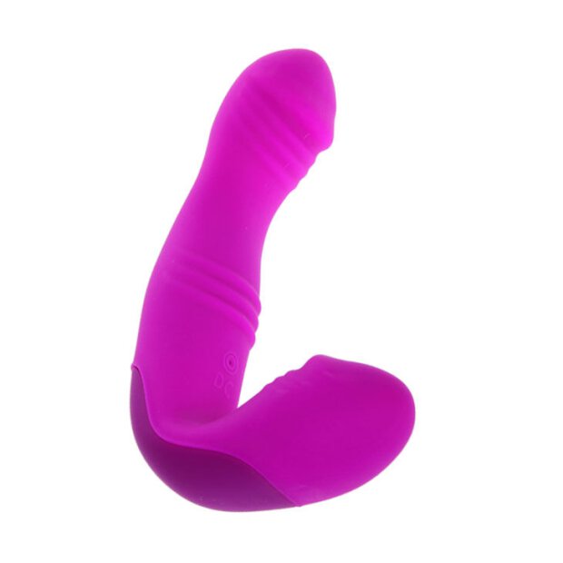 Pretty Love Angelo double godemiché pour couple violet 18,7 cm