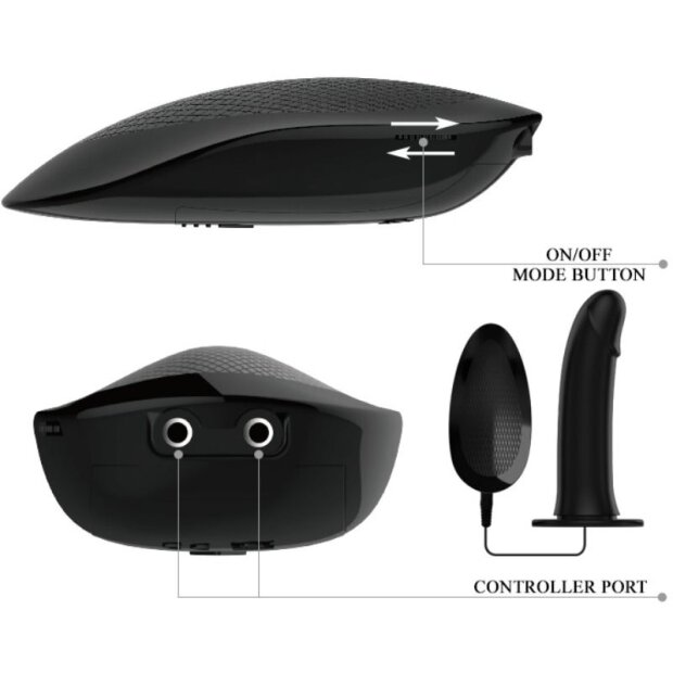 Pretty Love Marvin Strap on avec gode et vibration noir