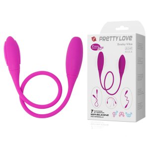 Pretty Love Snaky whip/double vibrator pink