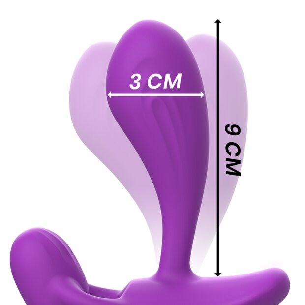 Intense anal plug with vibration in purple