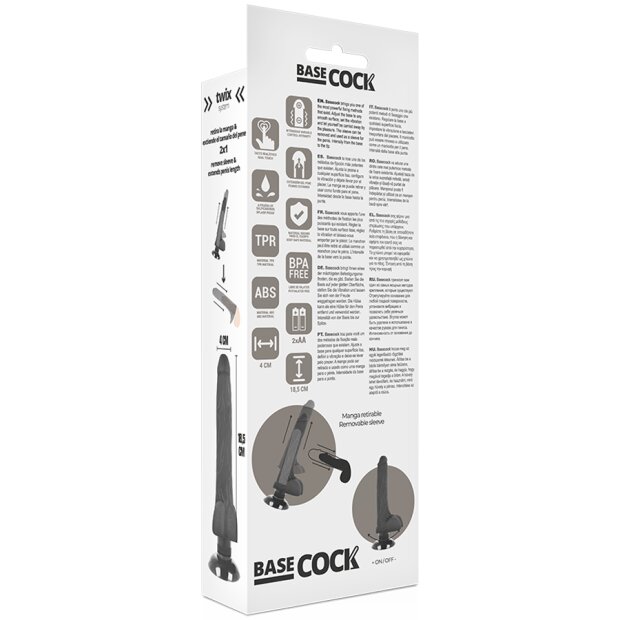 Basecock Vibrator 18,5 cm Black