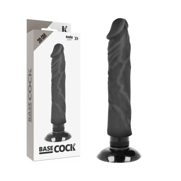 Basecock Vibrateur 20 cm Noir