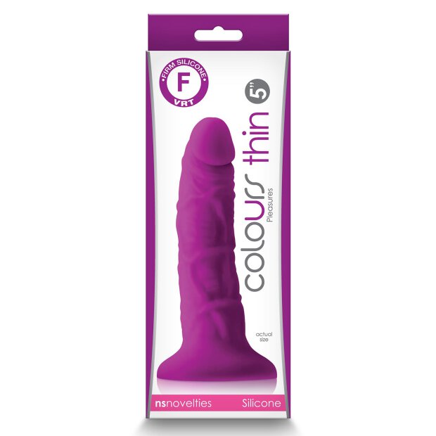Colours Pleasures Thin 5" Dildo Purple 12,7 cm