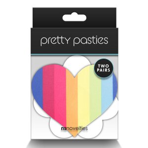 Pretty Pasties Pride Heart And Flower Rainbow 2 Pair