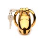Master Series Midas Locking Chastity Cage 18K Gold-Plated Gold