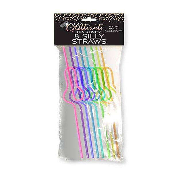 Glitterati Silly Penis Straws, 8